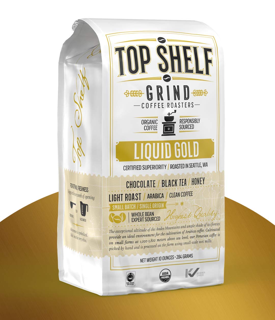 Organic Light Roast Whole Bean Coffee