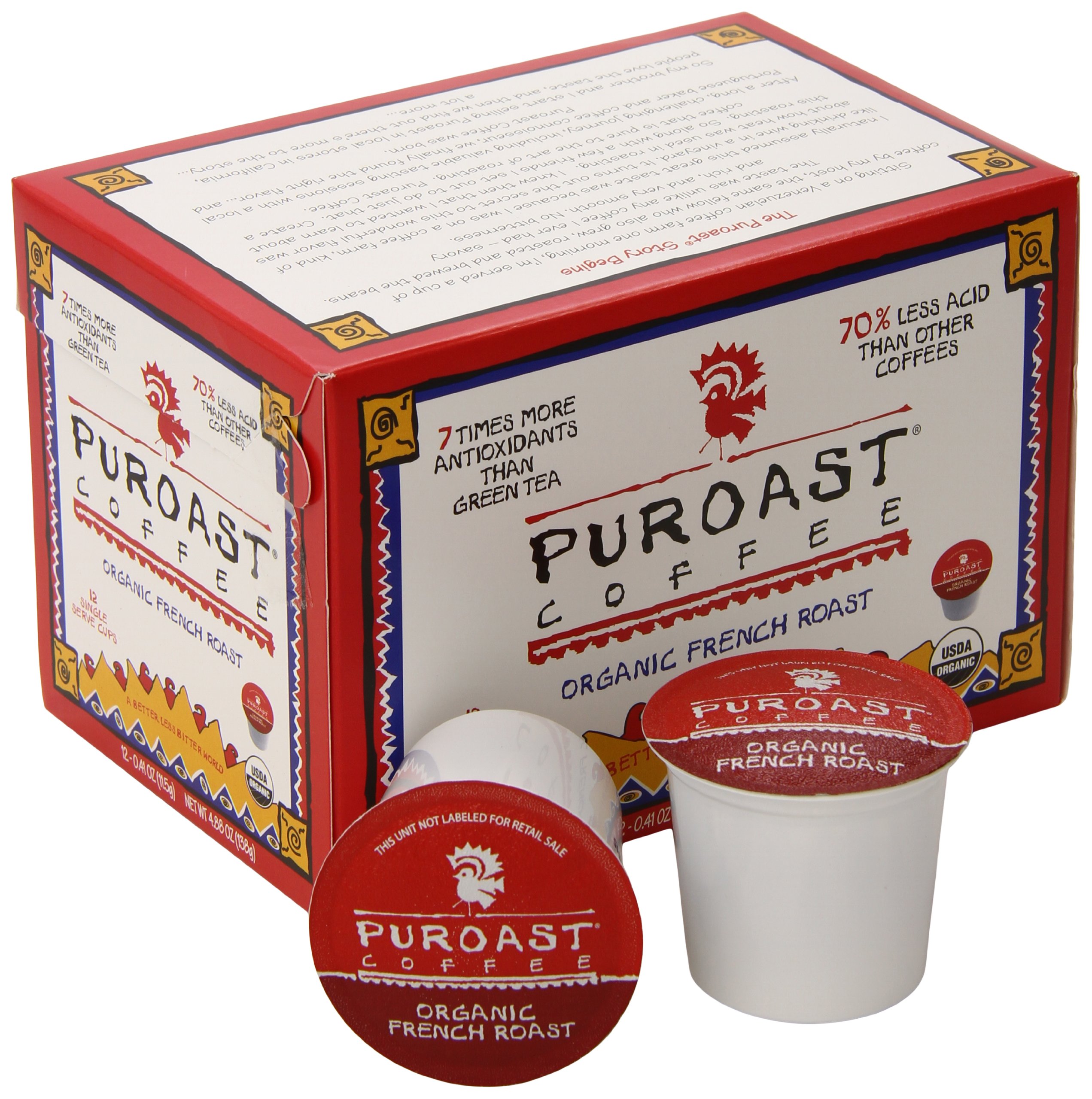 LifeBoost Decaf Coffee Puroast Low Acid Coffee Keurig Pods