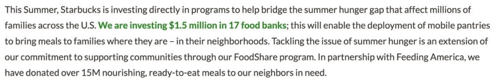 Starbucks FoodShare